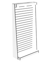 Каркас стойки для торговой панели со световой панелью 2420х1232х450 Цвет: белый