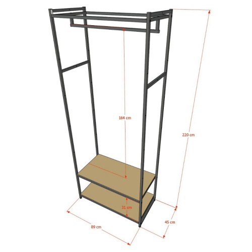 Стеллаж для магазина с полкой цвета дуб сонома A2290-09(ч/дс) фото 3