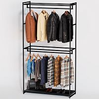 Стеллаж для магазина с черной полкой A22120-04(ч/ч)