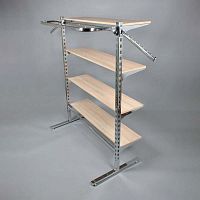 Вешало стойка напольная с полками для магазина STBS7