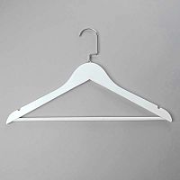 Плечики из дерева с перекладиной C30N/1-К(бел/хром)