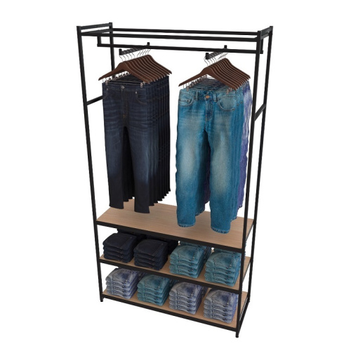 Стеллаж для магазина с полкой цвета дуб сонома A22120-10(ч/дс)