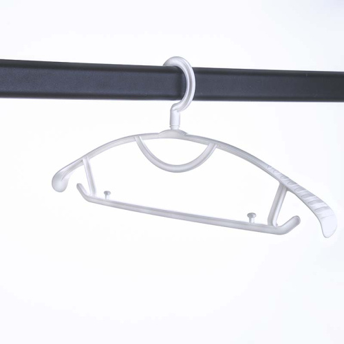 Вешалка-плечики пластиковая с перекладиной АМ077(бел) фото 4