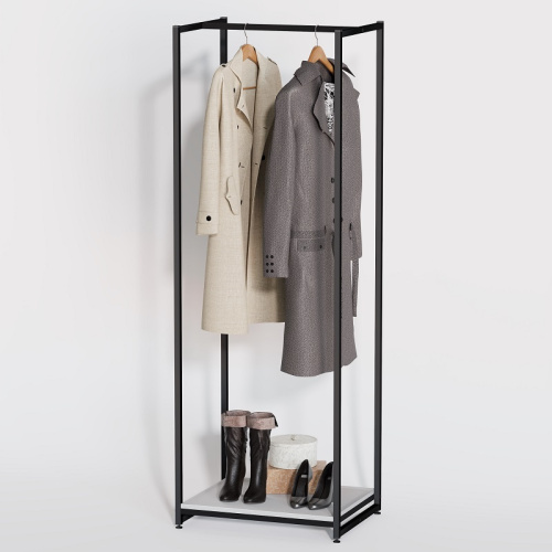 Стеллаж для магазина с белой полкой A1760-02(ч/б)