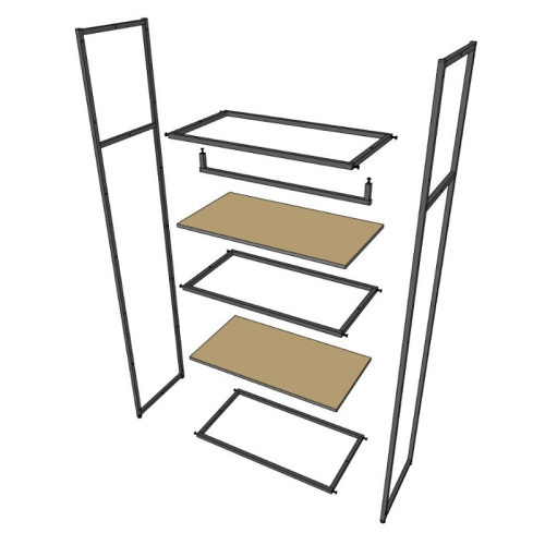 Стеллаж для магазина с полкой цвета дуб сонома A2290-07(ч/дс) фото 8