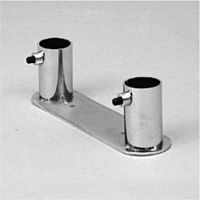 Кронштейн "стена-пол" для плоской колонны, высота 50мм, длина 165мм, хром TRI-14(T-14)