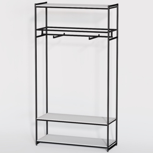 Стеллаж для магазина с белой полкой A22120-08(ч/б) фото 2