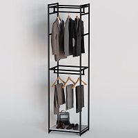 Стеллаж для магазина с белой полкой A2260-04(ч/б)