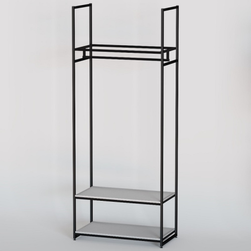 Стеллаж для магазина с белой полкой A2290-07(ч/б) фото 2