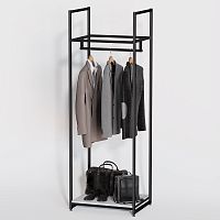 Стеллаж для магазина с белой полкой A1760-03(ч/б)