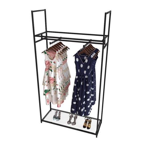 Стеллаж для магазина с полкой из стекла AC22120-01(черн)