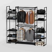 Стеллаж для магазина с черной полкой K2214(ч/ч)