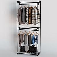 Стеллаж для магазина с белой полкой A2290-04(ч/б)