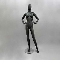 Манекен женский в полный рост без лица FAM-15/C-5(черн мат)