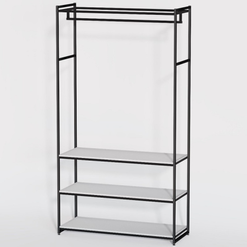 Стеллаж для магазина с белой полкой A22120-11(ч/б) фото 2