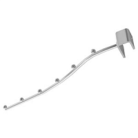 Кронштейн на прямоугольную трубу Длина: 300 мм Диаметр прутка: 6 мм Цвет: хром