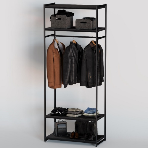 Стеллаж для магазина с черной полкой A2290-15(ч/ч)