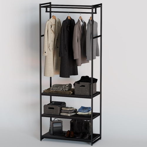 Стеллаж для магазина с черной полкой A2290-11(ч/ч)