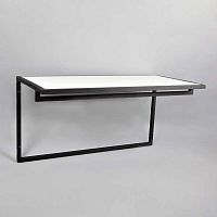 Настенное вешало с полкой ЛДСП НП-02-Л(черн/бел)