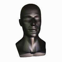 Манекен головы мужской Г-402(черн мат)