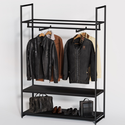 Стеллаж для магазина с черной полкой A17120-08(ч/ч)