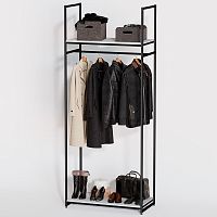 Стеллаж для магазина с белой полкой A2290-02(ч/б)