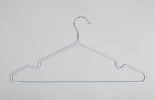 Плечики для одежды обрезиненные A04XL(серебро)