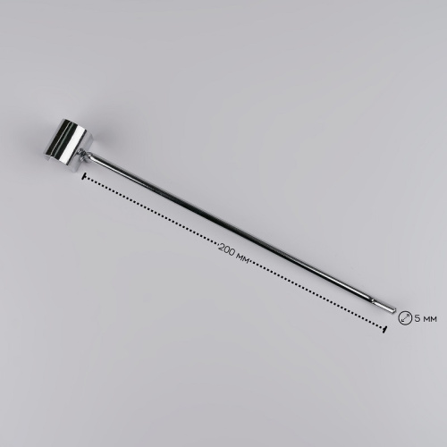 Крючок на овальную трубу L=200мм, хром, диаметр прутка5мм U5004 фото 2