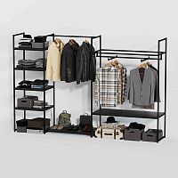 Стеллаж для магазина с черной полкой K1708(ч/ч)