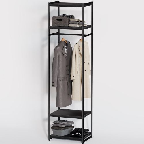 Стеллаж для магазина с черной полкой A2260-15(ч/ч)