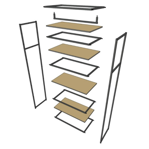 Стеллаж для магазина с полкой цвета дуб сонома A2290-19(ч/дс) фото 6