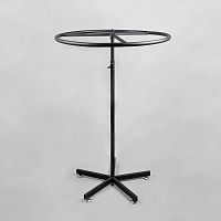 Вешалка стойка (вешало) круг Высота: 1200-1600 мм Диаметр: 760 мм Цвет: черный муар