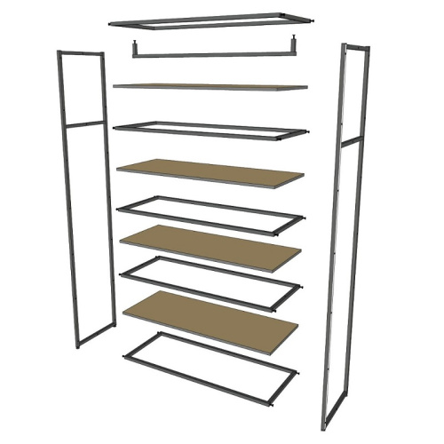 Стеллаж для магазина с полкой цвета дуб сонома A22120-19(ч/дс) фото 7