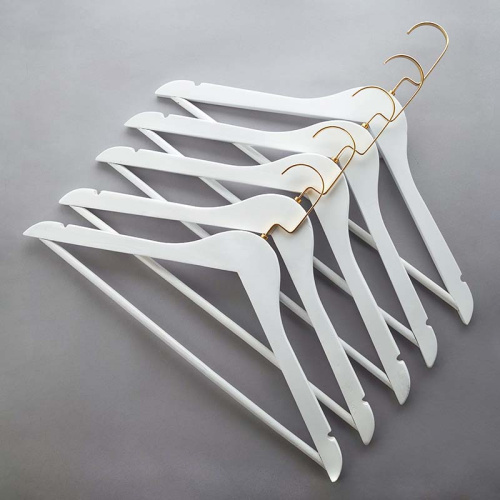 Плечики из дерева с перекладиной C30N/1-К(бел/зол) фото 4