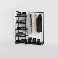 Стеллаж для магазина с черной полкой K1701(ч/ч)