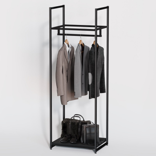 Стеллаж для магазина с черной полкой A1760-03(ч/ч)