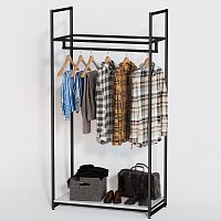 Стеллаж для магазина с белой полкой A1790-03(ч/б)