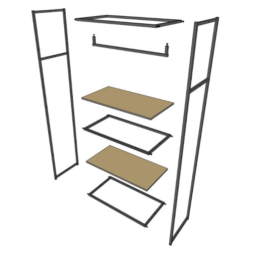 Стеллаж для магазина с полкой цвета дуб сонома A2290-09(ч/дс) фото 7
