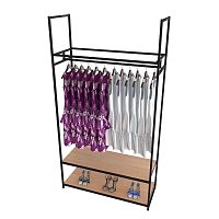 Стеллаж для магазина с полкой цвета дуб сонома A22120-07(ч/дс)