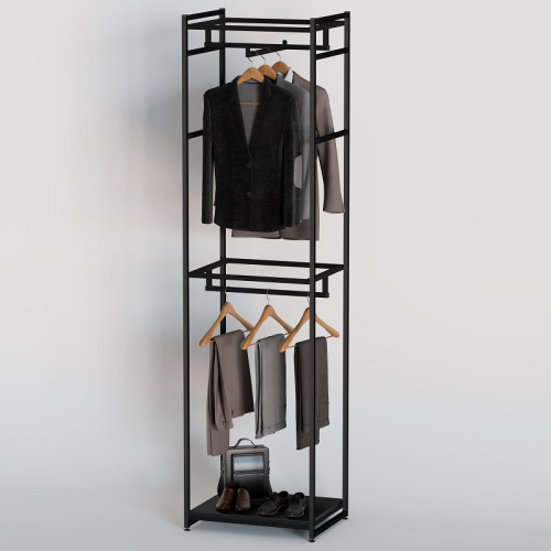 Стеллаж для магазина с черной полкой A2260-05(ч/ч)