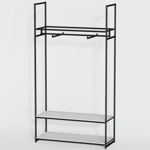 Стеллаж для магазина с белой полкой A22120-06(ч/б) фото 2