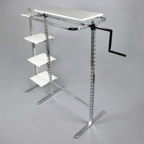 Вешало стойка с полками ДСП, сборное STBS16