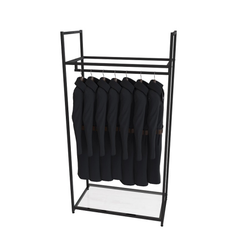 Стеллаж для магазина с полкой из стекла AС1790-03(черн)