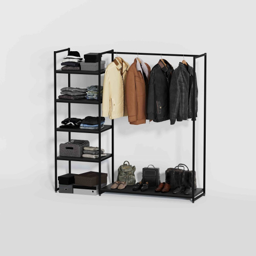 Стеллаж для магазина с черной полкой K1702(ч/ч)