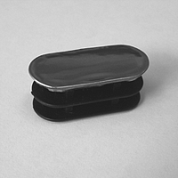 Заглушка для овальной трубы 30х15х1,0–1,2 мм Цвет: хром/черный