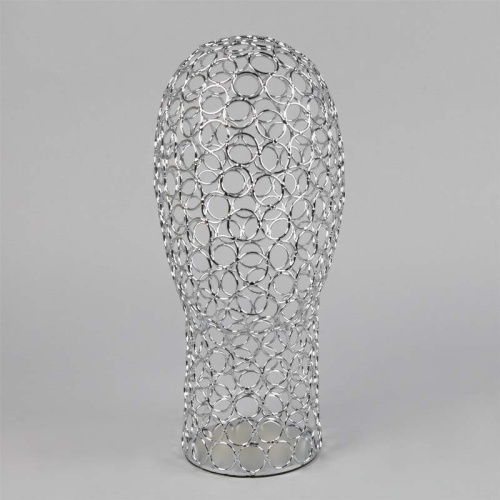 Манекен головы металлический для магазина GM-35-К(серебро) фото 2