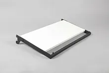 Вешало навесное П-образное с полкой, черный/белый 2240A/П-Л(черн/бел)