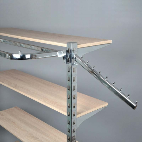 Вешало стойка напольная с полками для магазина STBS7 фото 2