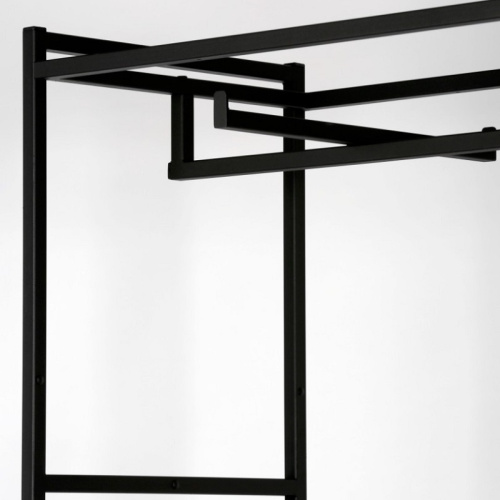 Стеллаж напольный с черной полкой ЛДСП A22120-03(ч/ч) фото 4