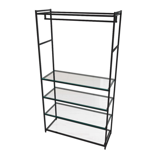 Стеллаж для магазина с полкой из стекла AC22120-19(черн) фото 2